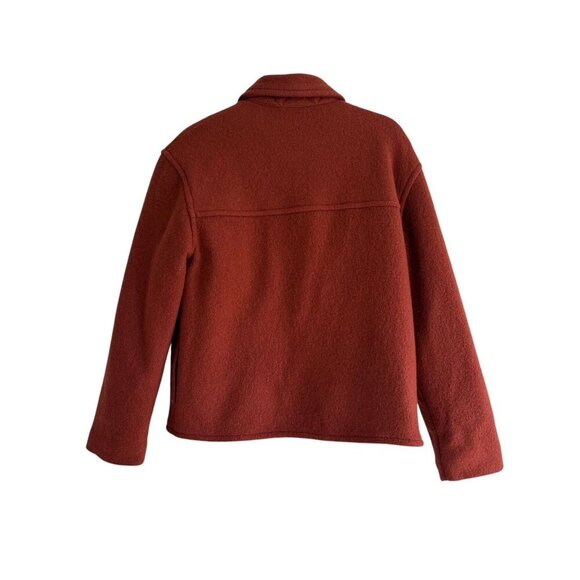 NWT Aritzia Sunday Best Rich Rust Color Merino Wool Shirt Jacket Small - Picture 4 of 8